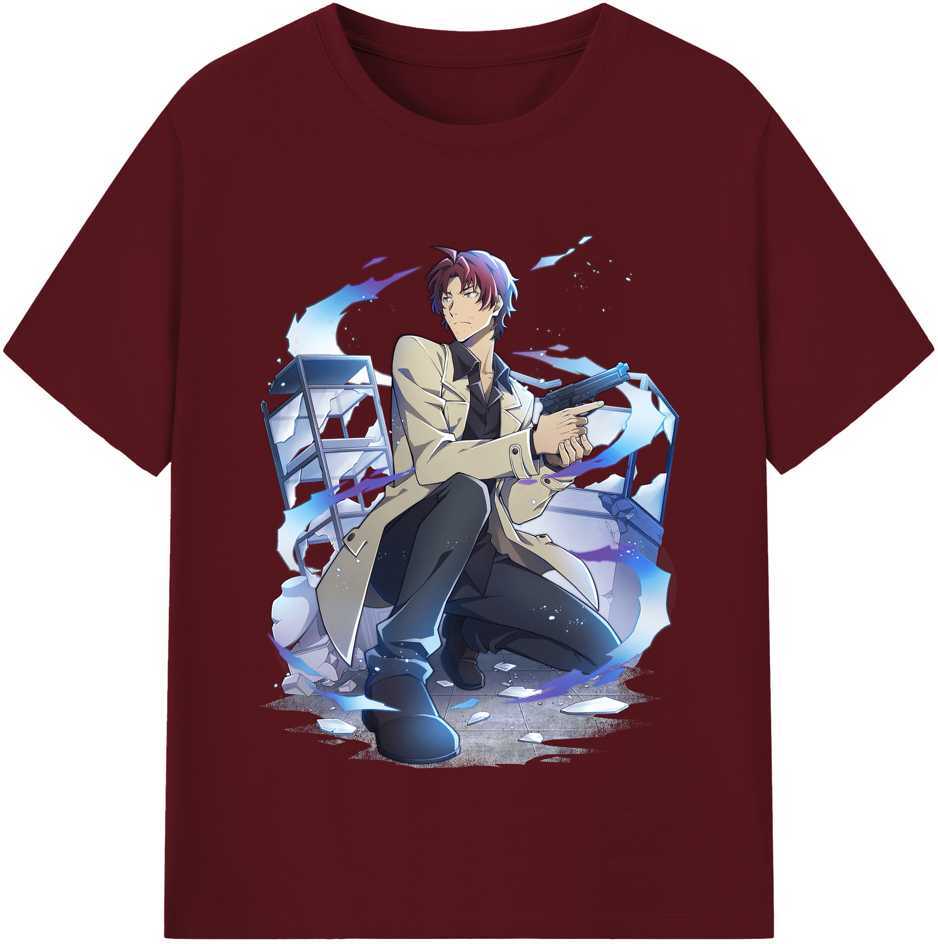 （画像用） 文豪ストレイドッグス Bungo Stray Dogs 綿100％半袖Tシャツ（フロントプリント）